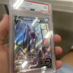 2022 POKEMON GO #072 FULL ART/MEWTWO V PSA 9 - Image 3