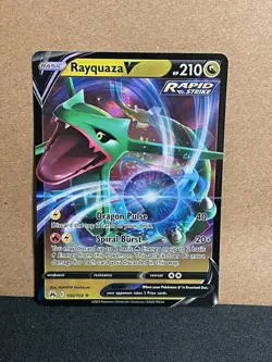 RAYQUAZA V 100/159 ULTRA RARE HOLO POKEMON TCG: SWSH - CROWN ZENITH NM - Image 1