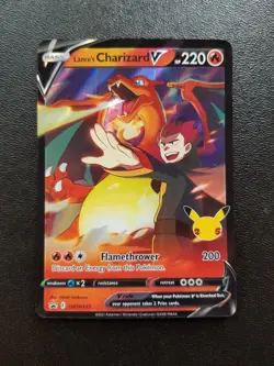 Pokemon TCG Lance's Charizard V SWSH133 Celebrations NM - Image 1
