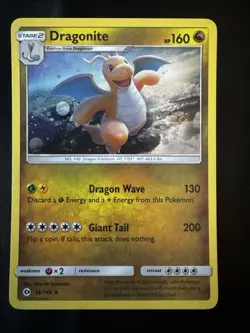 *SWIRL PATTERN* Dragonite Sun And Moon Base Set Pokemon TCG - Image 3