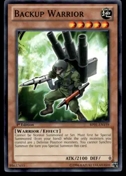Backup Warrior Battle Pack: Epic Dawn BP01-EN159 MP YuGiOh TCG | Buy 10 Get 10 F - Image 1