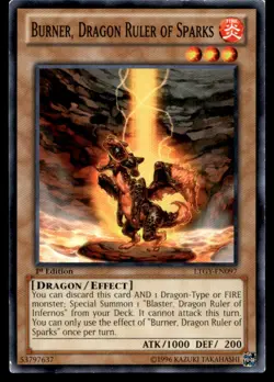 Burner, Dragon Ruler of Sparks Lord of the Tachyon Galaxy LTGY-EN097 MP YuGiOh T - Image 1