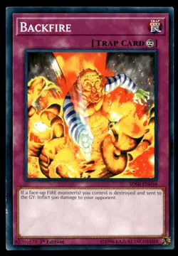 Backfire Structure Deck: Soulburner SDSB-EN038 MP YuGiOh TCG | Buy 10 Get 10 Fre - Image 1
