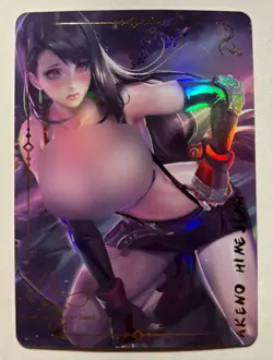SEXY HEROINE WAIFU Tifa Lockhart FINAL FANTASY ACG PREMIUM HOLOFOIL CARD NM - Image 1