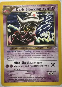 Pokemon TCG Neo Destiny Dark Slowking Rare Non-Holo Card 20/105 MP - Image 1