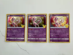 MEW 011/025 Holo Rare 2021 Celebrations 25th Anniversary Stamp NM Pokemon Card - Image 1