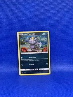 Alolan Meowth Black Star Promo Holo Pokemon TCG Card Sun & Moon - Image 1