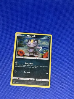 Alolan Meowth Black Star Promo Holo Pokemon TCG Card Sun & Moon - Image 3