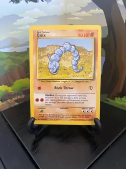 Onix 56/102 - Base Set - Common - Pokemon Card TCG - LP - Image 1