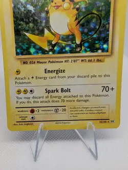 Raichu Holo Rare 36 Pokemon Evolutions 2016 TCG Card - LP - Image 3