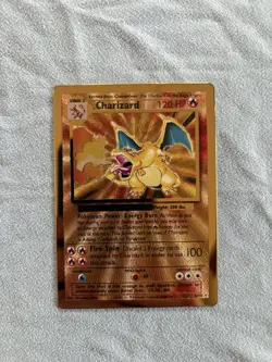 Pokemon Celebrations Charizard Gold Metal Card #4/102 UPC Promo - Image 1