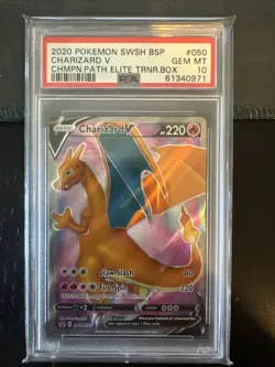Charizard V SWSH050 SWSH: Sword & Shield Promo Cards Holo PSA 10 - Image 1