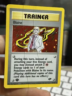 1st Edition Blaine 17/132 Gym Challenge 2000 Holo Rare WOTC Pokemon Card TCG - Image 3