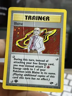 1st Edition Blaine 17/132 Gym Challenge 2000 Holo Rare WOTC Pokemon Card TCG - Image 4