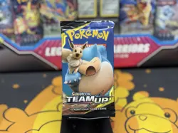 Pokemon TCG Sun & Moon - Team Up Sealed Booster Pack 10 Cards (Snorlax & Eevee) - Image 3