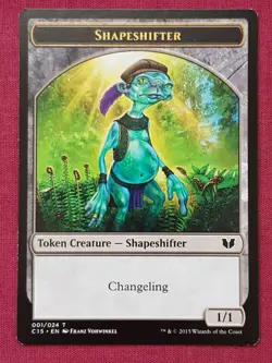 Magic The Gathering COMMANDER 2015 C15 SHAPESHIFTER token card MTG - Image 1