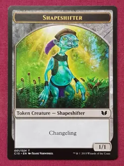 Magic The Gathering COMMANDER 2015 C15 SHAPESHIFTER token card MTG - Image 2