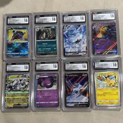 8 Card Graded lot Pokemon Japanese CGC slab gem mint 10 - Image 1