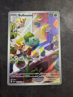 Pokemon TCG Bulbasaur Illustration Card 143/142 Stellar Crown - Image 1