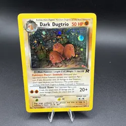 Team Rocket Pokemon TCG WOTC Card Dark Dugtrio Holo 6/82 NM/LP - Image 1