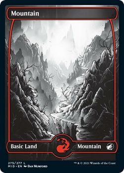Mountain (275) FOIL Innistrad: Midnight Hunt NM Basic Land MAGIC CARD ABUGames - Image 1