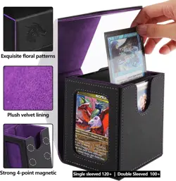 MTG Deck Box for Commander Display,Card Deck Box Fits 100 Double Sleeved Cards, - Image 1