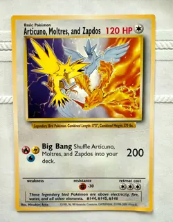 Pokemon Promo Articuno Moltres Zapdos Jumbo Oversized Card - Image 1