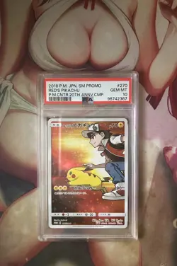 Red’s Pikachu 270/SM-P PSA 10 20th Anniversary Promo Pokemon Card - SHIPS ASAP - Image 1