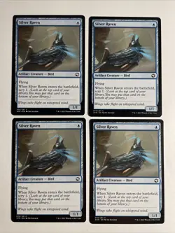 4x Mtg D&D Forgotten Realms Silver Raven NM/M Magic The Gathering - Image 1