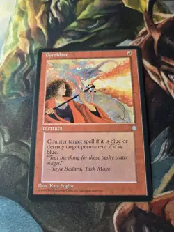 1995 Magic The Gathering Ice Age Pyroblast Light Play - Image 2