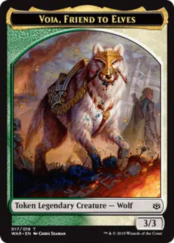 Voja, Friend to Elves Token Light Play, English Magic the Gathering MTG War of t - Image 1