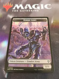 Mtg. Zombie Army / Zombie Warrior Double-Sided Token. Foil. Aetherdrift. Nm - Image 1