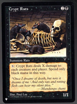 Crypt Rats Non Foil Reprint The List Magic The Gathering NM - Image 1