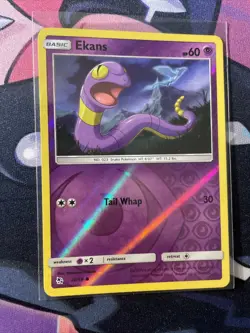 Pokemon TCG Ekans Hidden Fates 26/68 Reverse Holo Common - Image 1