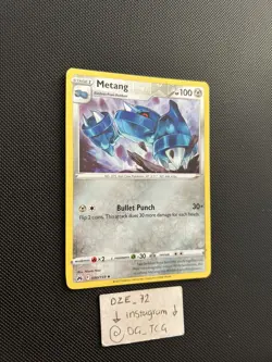 Pokemon Crown Zenith - Metang - 090/159 - Reverse Holo - M/NM - Image 3