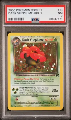 2000 POKEMON ROCKET #13 DARK VILEPLUME-HOLO PSA 7 - Image 1