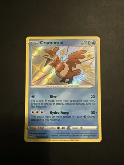 Pokemon TCG Cramorant Shining Fates SV030/SV122 Holo Shiny Holo Rare NM - Image 1
