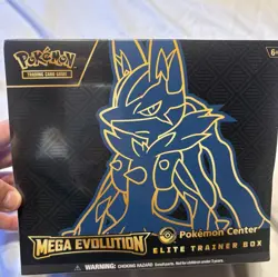 Pokemon TCG Mega Evolution Pokemon Center ETBs Lucario Sealed Brand New - Image 1