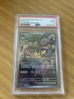 PSA 9 Pikachu 173/165 English Pokemon Scarlet & Violet 151 Illustration Rare - Image 1