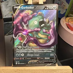 Garbodor V 100/203 Evolving Skies Full Art Ultra Rare Holo Pokemon TCG MINT - Image 1