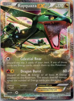 2012 Pokemon Black & White: Dragons Exalted - Rayquaza EX # 85/124 - Image 1