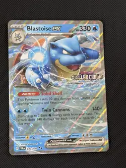 Blastoise Ex (Promo Stamped) 030/142 SV: Stellar Crown Pokemon NM EN Double Rare - Image 1