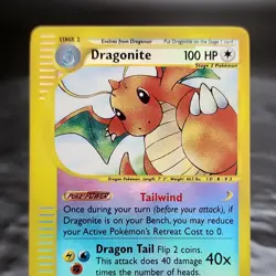Dragonite 9/165 Reverse Holo Expedition Base Set E-Reader WOTC Pokemon TCG NM - Image 2