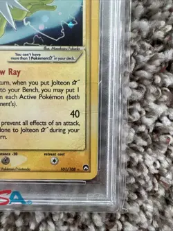 Pokemon 2007 Gold Star Jolteon-Holo EX Power Keepers #101/108 PSA 1 - Image 4