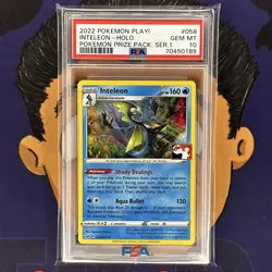 💎PSA 10 GEM MINT 2022 Pokemon Prize Pack Series 1 INTELEON #058 HOLO Rare - Image 2