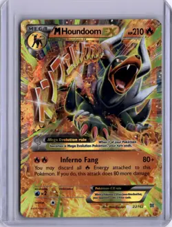 M Houndoom EX 2015 Pokemon BREAKthrough 22/162 Full Art Mega - Image 1