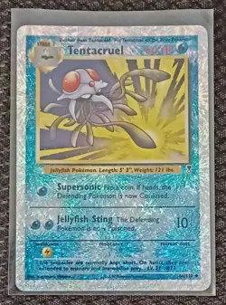 2002 POKEMON LEGENDARY COLLECTION TENTACRUEL REVERSE HOLO LP Rare - Image 1
