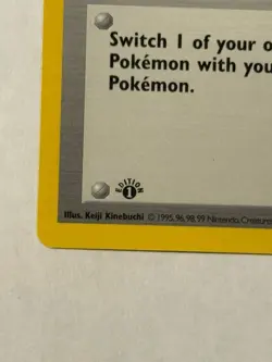 Switch 1ST EDITION Shadowless Base Set 1999 Pokemon TCG 95/102 - NM - Image 3
