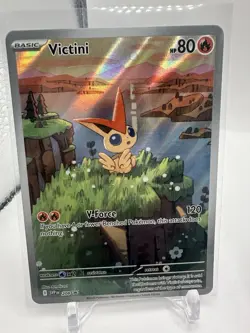 Pokemon Victini SVP 208 Black Bolt White Flair PROMO & Victini 012/086 Poke Ball - Image 1