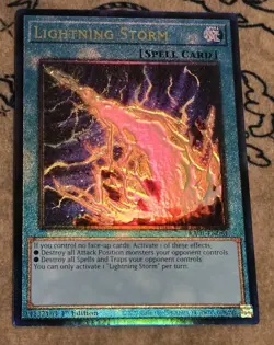Yugioh Lightning Storm RA01-EN061 1st Edition Prismatic Ultimate Rare NM - Image 1